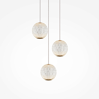 Каскадная люстра 25*25*316 см, 3* LED, 3000К, Maytoni Sapphire MOD293PL-L18BS3K латунный