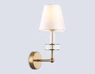 Бра с абажуром и хрусталем 21*15*35,5- см, 1*E14*40W, K, Ambrella Light High Light LH71025, латунь