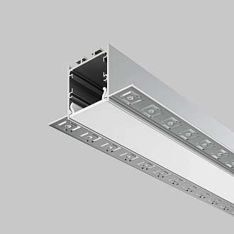 Алюминиевый профиль  Встраиваемый 2000*71,5*35 мм для светодиодной ленты Maytoni Led strip Серебро ALM-7135-S-2M