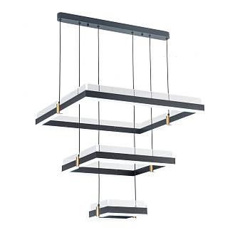 Подвесной светильник 60*60*150 см, LED 103W, 3000 / 6000K, Черный LED4U L7801-600 BK