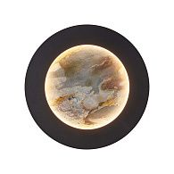 Бра 30*30 см, 1*LED, 24W, 4000K, Favourite Lago 4596-1W, черный матовый