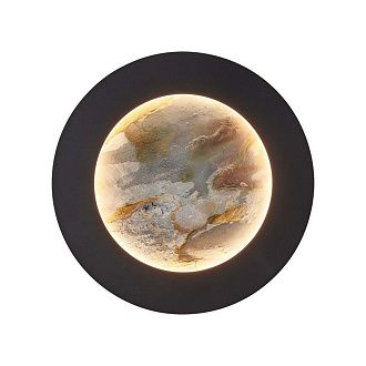 Бра 30*30 см, 1*LED, 24W, 4000K, Favourite Lago 4596-1W, черный матовый