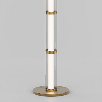 Напольный светодиодный светильник 30*30*160 см, *LED, 40W, 3000 Eurosvet Stark 80537/1, латунь