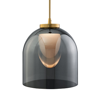 Светильник 15 см, 5W, 3000K, Freya Fume FR5399PL-L4BS1, латунь