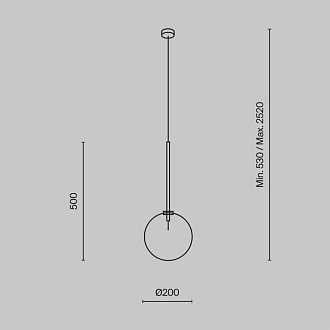 Светильник 18 см, Maytoni Mood MOD172PL-01B, черный