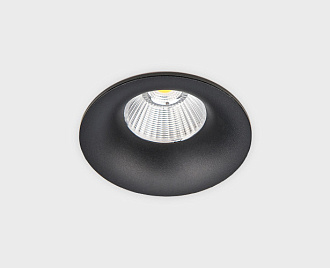 Светильник встраиваемый LED Italline IT06-6016 black, 12W LED, 3000K, черный, вр 7,5 см
