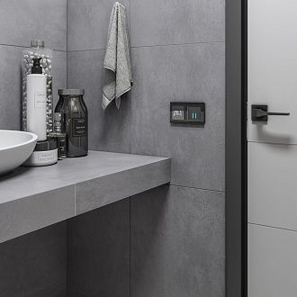 W1151208 Умный сенсорный терморегулятор для теплого пола, черный Werkel, 4690389176944