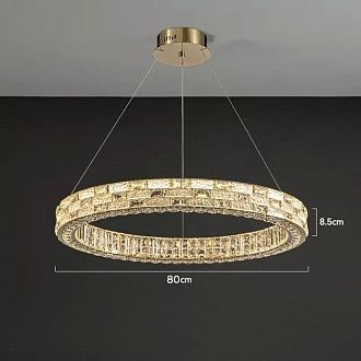 Люстра 8852-800GD, D800 / H100 LED, 120W, 3000/4000/6000K, Alva Donna,