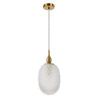 Светильник подвесной 17*22 см, 1 E14*60W,  К, Divinare Verdi 5818/03 SP-1, Латунь