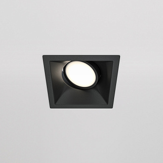 Светильник, 9 см, черный,  Maytoni Dot DL029-2-01B, встраиваемый