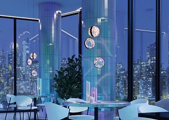 Каскадная люстра 38*38*323 см, LED*15W, 3000K, Maytoni Misterio MOD379PL-L17B3K, черный