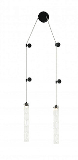 Светильник 15*60*53/150 см, 2*LED 12W Черный Stilfort Still 2163/02/02WP