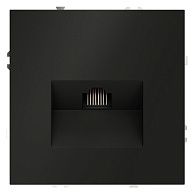 Розетка компьютерная встраиваемая Voltum S70 RJ45 кат.6, черный матовый пластик Soft touch VLS060108