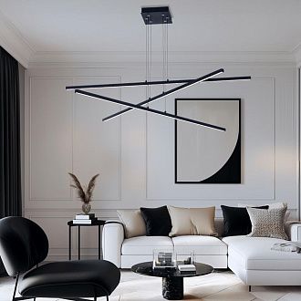 Подвесная люстра 120*125 см, 90W, 3000-6000K, Citilux Стиг CL203231 черный