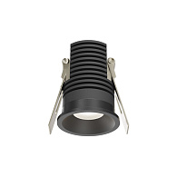 Встраиваемый светильник 3,9*3,9*5,1 см, LED, 7W, 4000К, Maytoni Technical MINI DL059-7W4K-B черный, вр 3,5 см