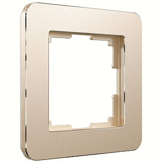 W0012611 Рамка на 1 пост Platinum, шампань Werkel, 4690389184437