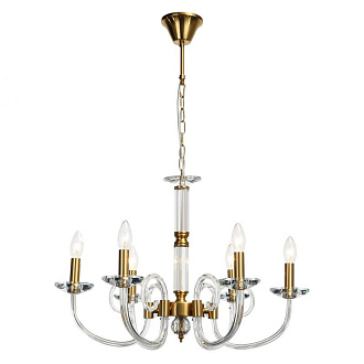 Подвесная люстра Stilfort Glass 1050/03/06P, диаметр 65 см, золото