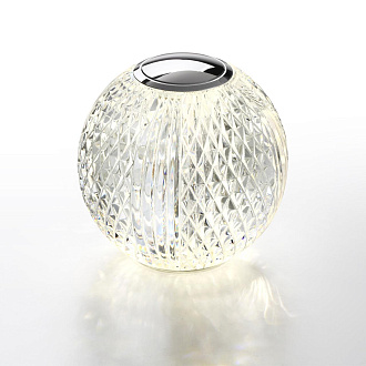 Настольный светильник 11*11*12 см, 1 LED*2W, 4000 К, Odeon Light Crystal, хром 5007/2TL