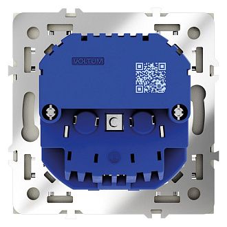 Розетка встраиваемая Voltum S70 с заземлением и защитными шторками, 16А, с USB, A+С, сталь пластик Soft touch VLS040505