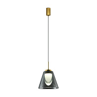 Светильник 17 см, 5W, 3000K, Freya Fume FR5399PL-L4BS, латунь