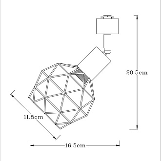 Трековый светильник Arte Lamp A6141PL-1BK, черный, 21x12x12см, E14, max 40Вт
