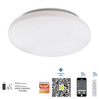 Светильник *33*5,5 см, LED *  40W, 3000К-6000К Mantra Zero Smart 5948, белый