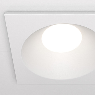 Светильник, 9 см, белый, Maytoni Zoom DL033-2-01W, встраиваемый
