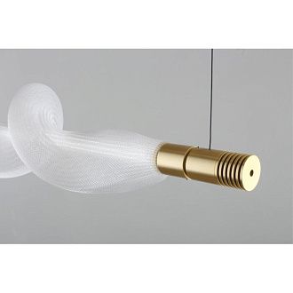 Подвесной светильник 100*20*60-200 см, 1*LED, 12W, 3000K, Aployt Adilin APL.647.03.12, латунный