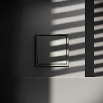 Проходной переключатель встраиваемый Voltum S70 одноклавишный 10А, титан пластик Soft touch VLS010306