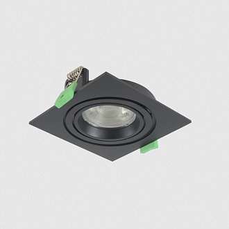 Встраиваемый светильник 9 см, Crystal Lux CLT 002C1 BL V2, черный, вр 8 см