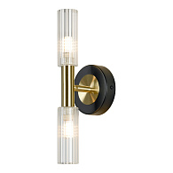 Бра настенное 10*10*31 см, 2*G9*40W Lussole Lyon LSP-8905 черный