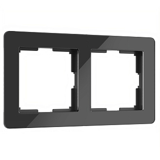 W0022708 Рамка на 2 поста Acrylic, черный Werkel, 4690389184857