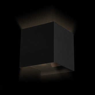 Уличный настенный светильник 10*10 см, 2*LED*3W 3000K LOFT IT Eterno 100011/A черный