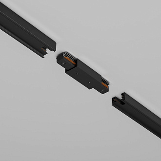 Прямой коннектор питания с вводом питания Maytoni Unity Technical TRA001CB-11B черный