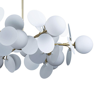 Подвесная люстра Loft IT Matisse 10008/12 white, диаметр 75 см, золото-белый