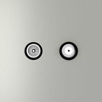 Розетка телевизионнная встраиваемая Voltum S70 оконечная TV+SAT, сталь пластик Soft touch VLS060405