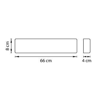 Бра 4*66 см, LED*20W, 3 000 К, Матовый хром Lightstar Fiume 810527