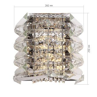 Бра *26*25 см, 2*E14*40W, ST-Luce STROZZI SL6137.101.02, никель