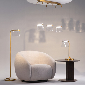 Настольный светильник 22*41*48,5 см, LED 8W 3000K Maytoni Modern Cabaret MOD170TL-L8BS3K латунь