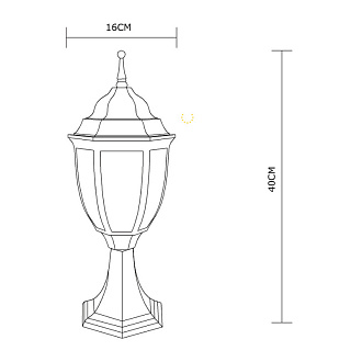 Уличный светильник 16 см Arte Lamp A3151FN-1BN черный