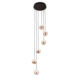 Подвес 40*40*200 см, 6*LED*45W, 3000K Gerhort G52116/6BK GD+CL, Черный
