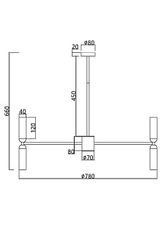 Подвесной светильник 78*51*66 см, 16 G9*28W Memory MOD177PL-16G Maytoni, Черный