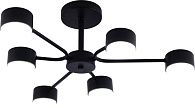 Люстра Ø625 x H190, мм, 6*15W (90W), BK (Черный) Rilon GX3706-6 BK