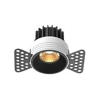 Встраиваемый светильник 9,6-5,3 см, LED*7W, 2700K, Maytoni Round 60° DL058-7W2.7K-TRS-B, Черный, вр 5,5 см
