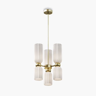 Люстра на штанге 34*34*77 см, 6*E14, Maytoni ANTIC MOD302PL-06W золотой