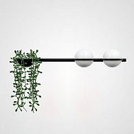 Бра PALMA Wall lamp 2 шара + 1 вазон горизонтальная 120*25*22 см, 2*LED*9W, 3000, 4000, 6000K, ImperiumLoft 22.93726, Серый