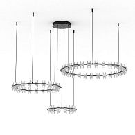 Подвесной светильник 8*150*145 см, 1*LED, 145W, 3000K Divinare Monna 1933/06 SP-120, Черный