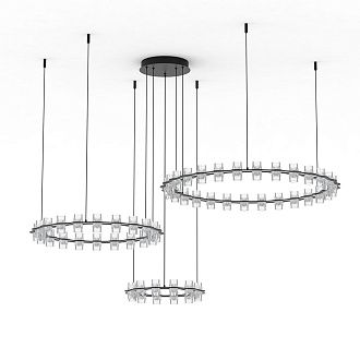 Подвесной светильник 8*150*145 см, 1*LED, 145W, 3000K Divinare Monna 1933/06 SP-120, Черный