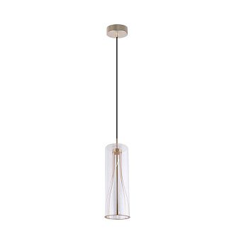 Подвес 15*50-150 см, 1*LED, 20W, 4000K, Favourite Striata 4626-1P, Матовое золото