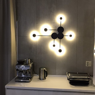 Бра 78*92 см, 24W, 4000K, Kink Light  ФИРС 2206,19, черный